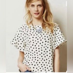 Anthropologie Polka Dot top